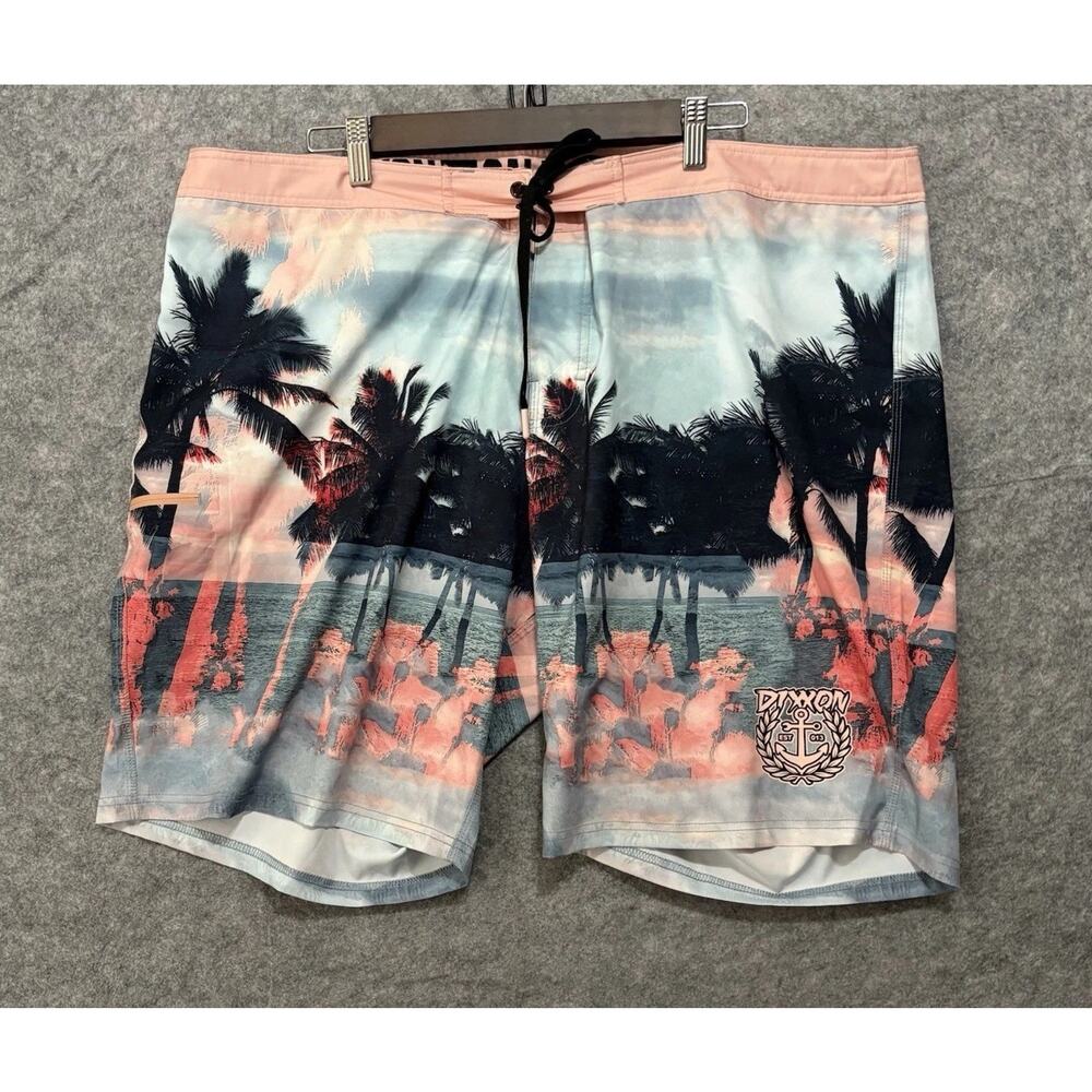 Dixxon Flannel Board Shorts Mens 44 California Dreamin Zip Pocket Swim‎ Ocean